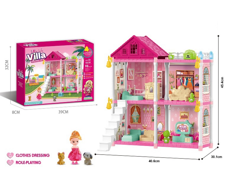 Diy Castle Doll Villa 98Pcs (Injection Molding)