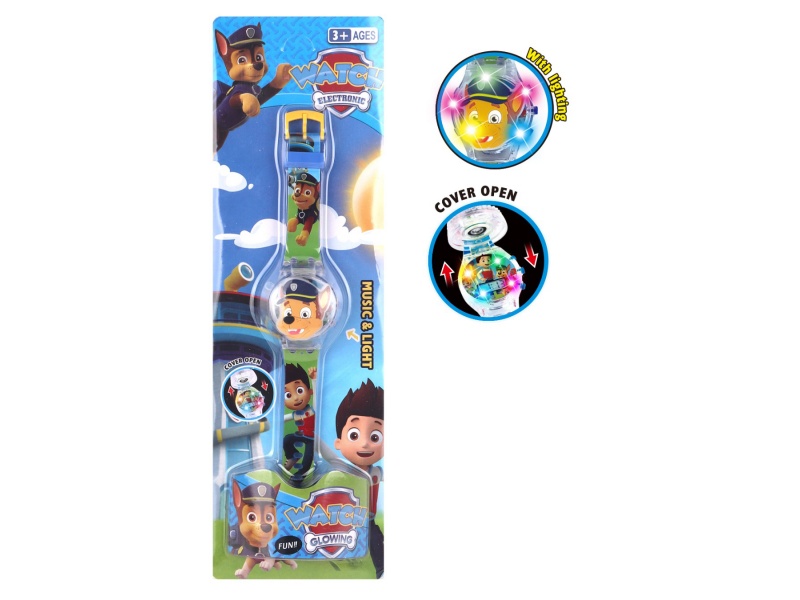 Dog Flip Light Music Watch