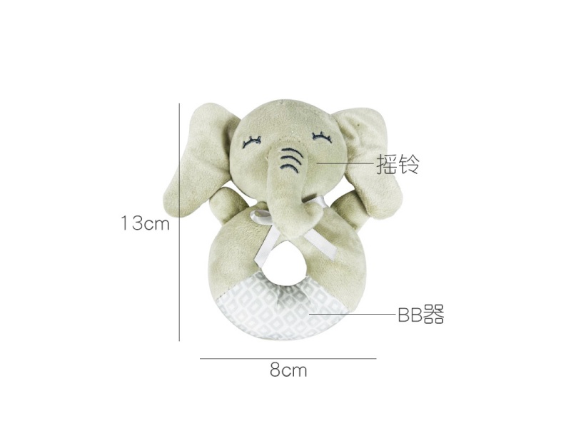 Bb Called The Bow Tie Elephant Baby Comfort Plush Hand-Cranked Ring