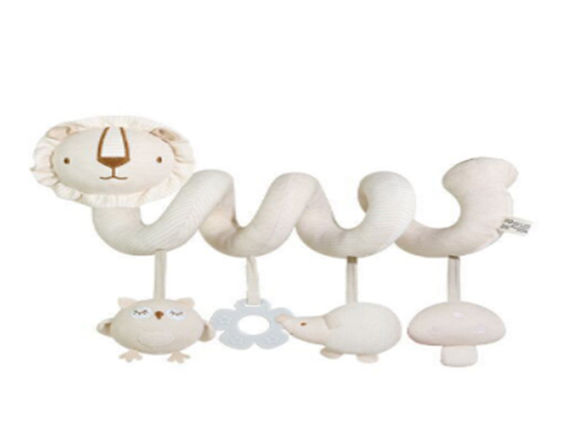 Baby Crib Stroller Activity Spiral Plush Hanging Toy(Lion)