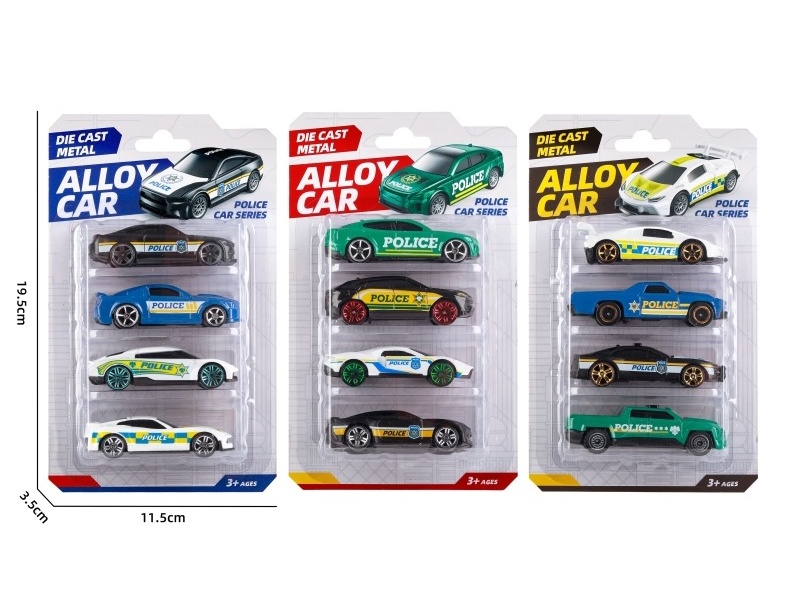 1:64 Sliding Alloy Police Car (3 Models Mixed)