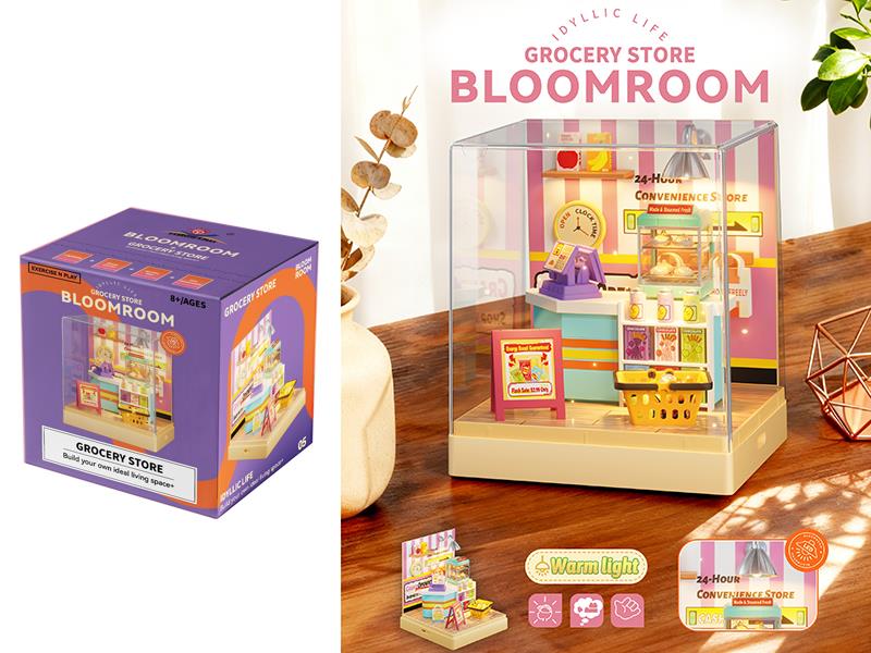 DIY Grocery Store Miniature Scene Toys 60pcs