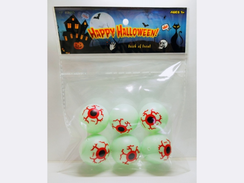 Blown Luminous Round Ball (3.2Cm Diameter), 6Pcs