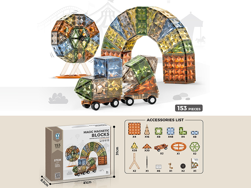 Diamond Surface Magnetic Building Blocks 153PCS