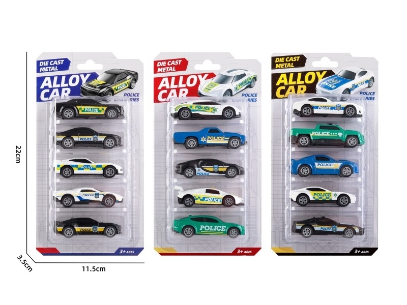 1:64 Recoil Alloy Police Car (3 Models Mixed)