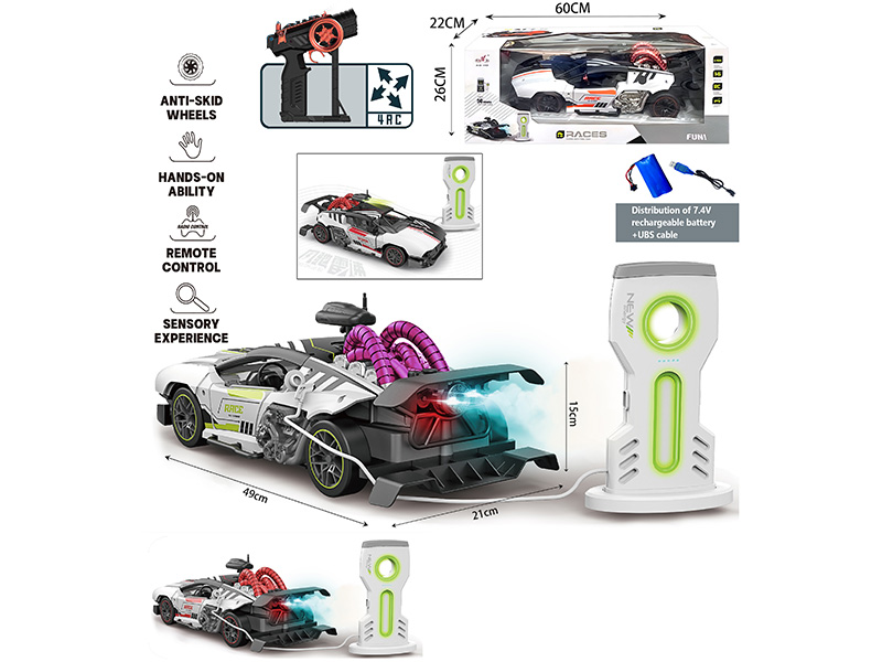 1:18 4CH Remote Control Car + New Energy Charging Station