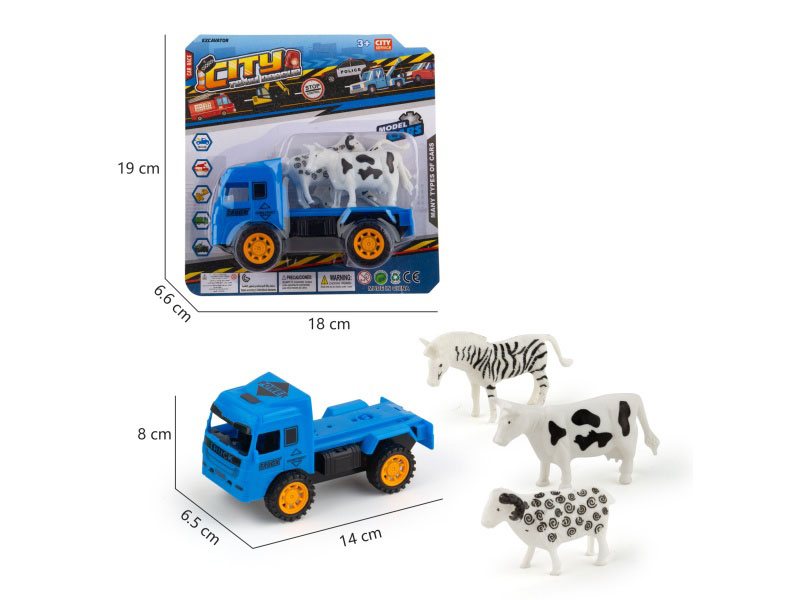 Three Cattle, Horses And Sheep Were Carried By An Inertial Vehicle