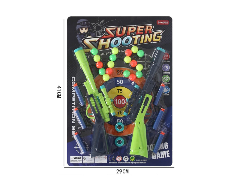 Solid Color Soft Bullet & Ping Pong Ball Gun Set