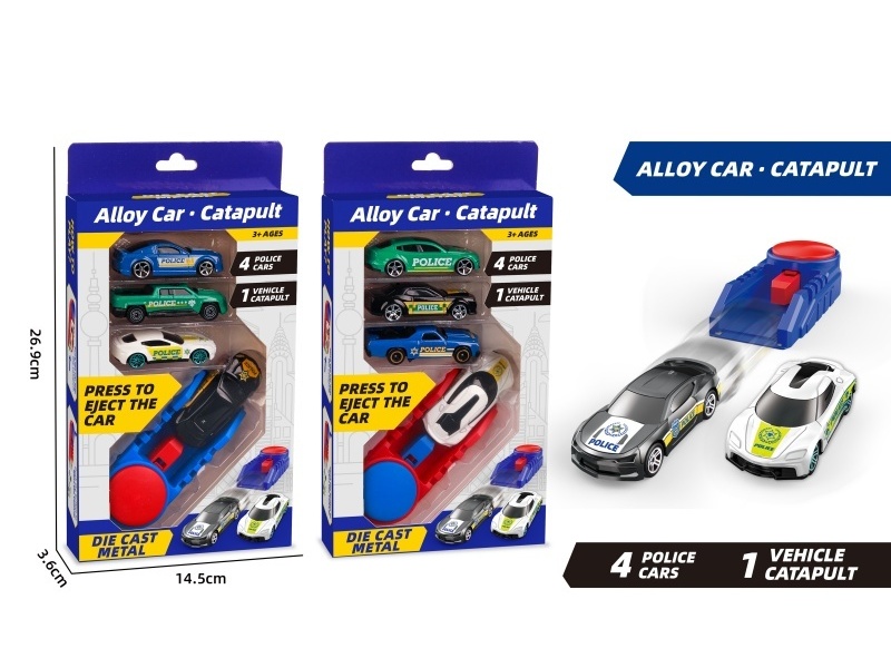 1:64 Catapult Sliding Alloy Police Car (2 Models Mixed)