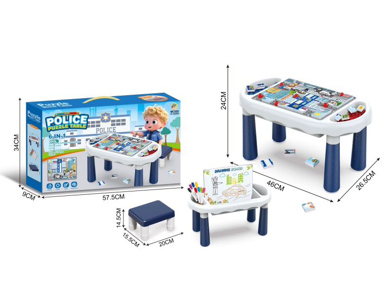 Diy Police Puzzle Drawing Board Table