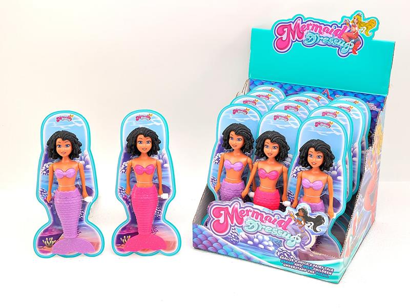 Wind Up Wag Tail Pearly Lustre Mermaid Set(7 Inch)12PCS