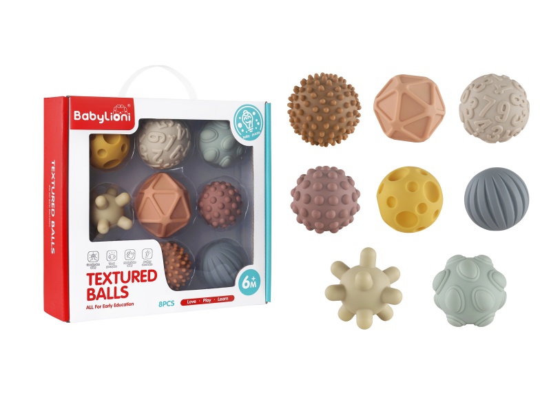 Soft Plastic Textured Balls 8pcs