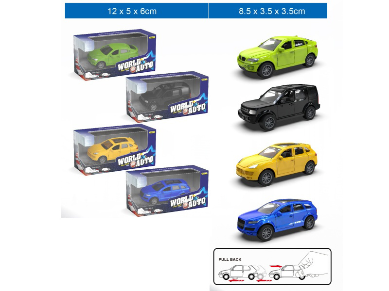 1:60 Double-Door Recoil Simulation Alloy Car