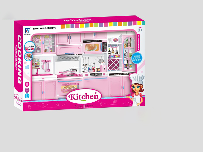 Pink Solid Color Kitchen And Kitchenware Set