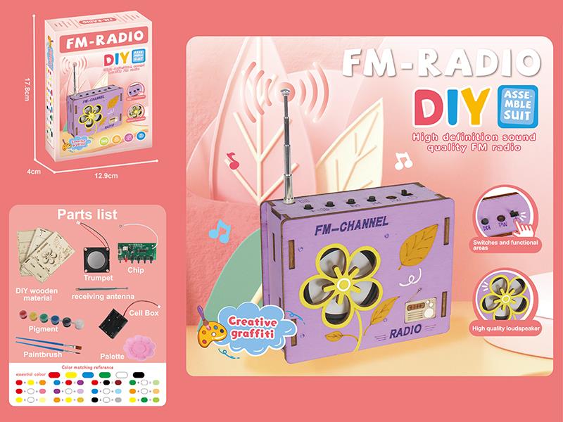 DIY Wooden Graffiti Radio(Small)