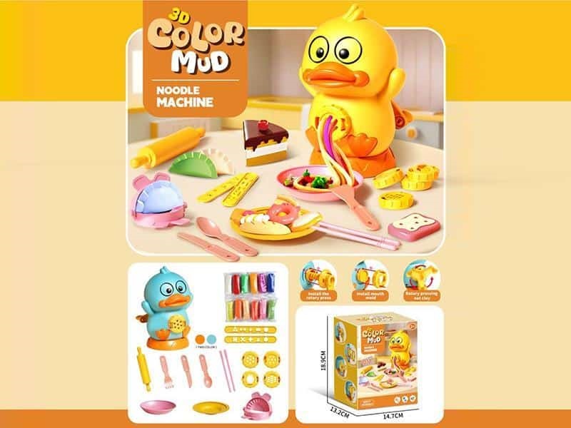Duck Color Clay Set Noodle Machine