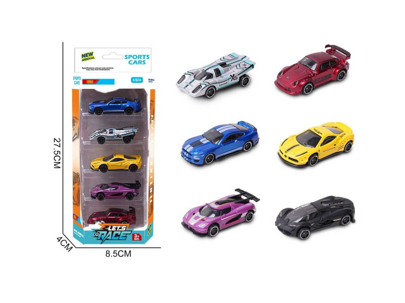 5 Pieces Of 6 1:64 Alloy Vehicles