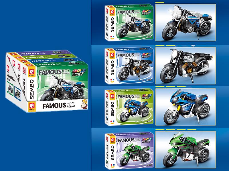 Famous Car Series Building Blocks 4pcs