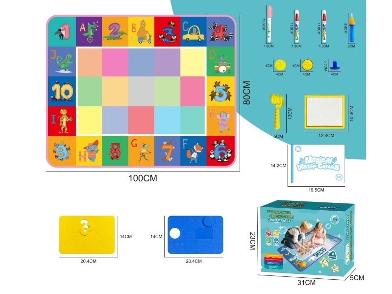 100*80 Alphanumeric Water Painting Blanket