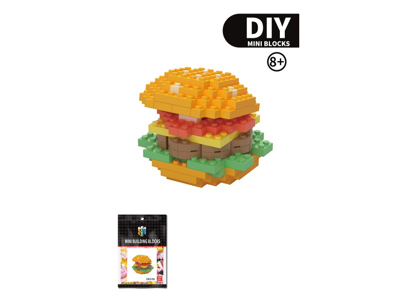 Food Series - 158 PCS Of Hamburger Building Blocks