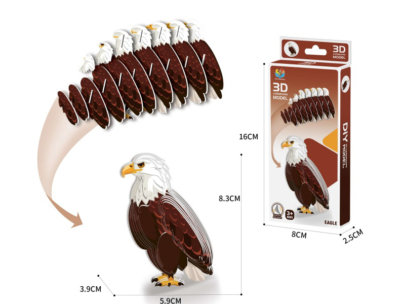 3D Animal Stereoscopic Puzzle Eagle Accessories Number :28