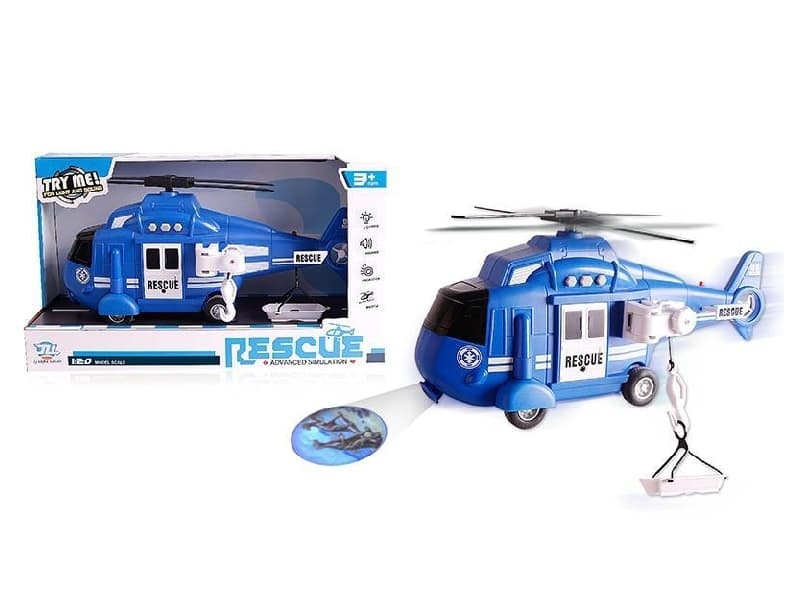 1:20 Friction Police Rescue Projection Helicopter