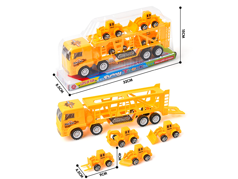 Friction Double Decker Tow Truck With Engineering Trucks