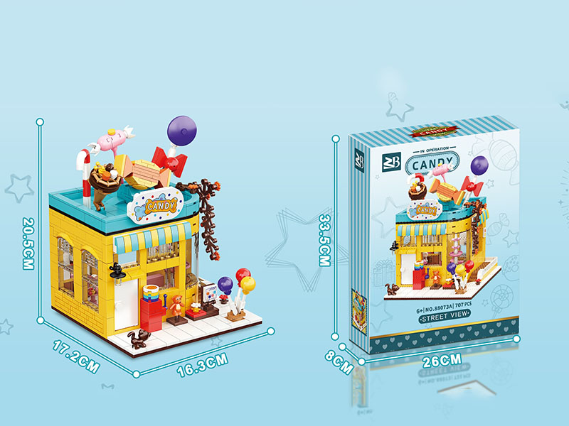 Building Blocks: Colorful Candy House 721 Pieces