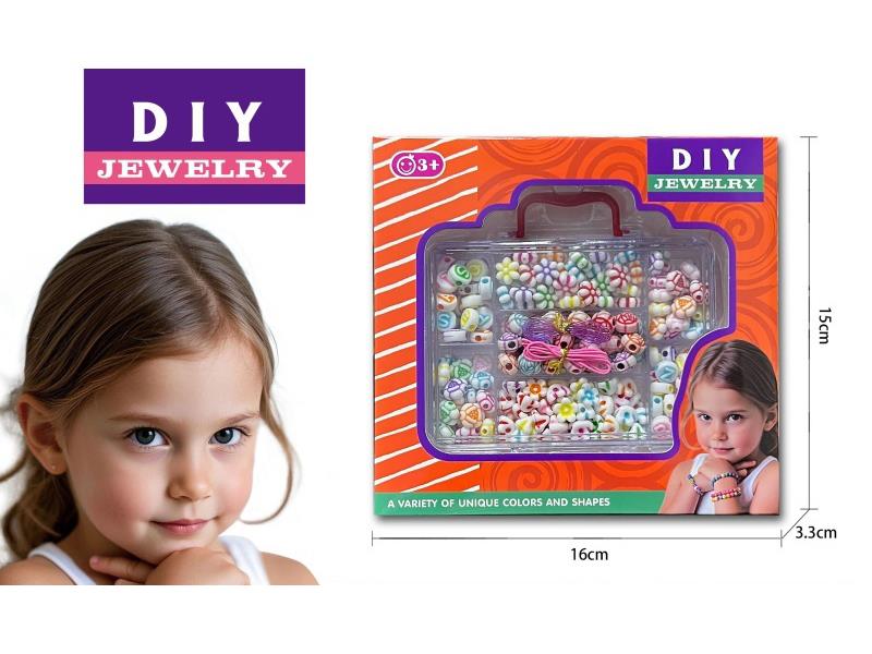 Acrylic Beads, Clear Benzene Storage Box, Boxed