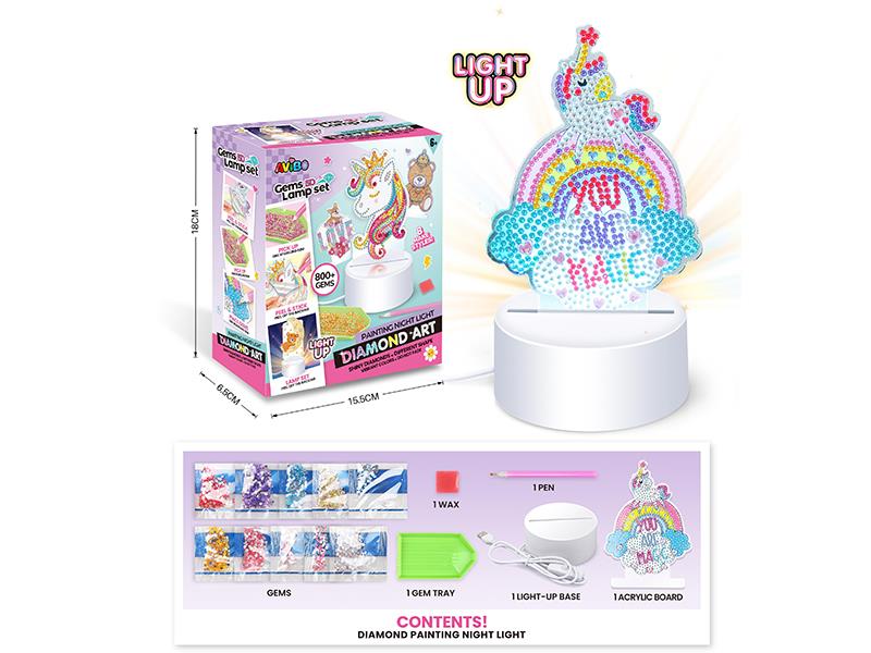 Diamond Painting Unicorn LED Night Light