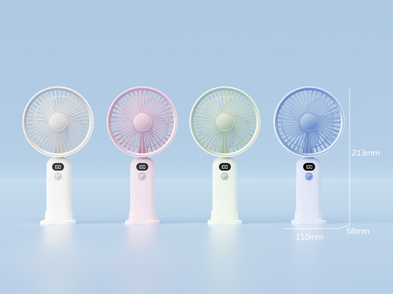 Handheld Fan With Digital Display