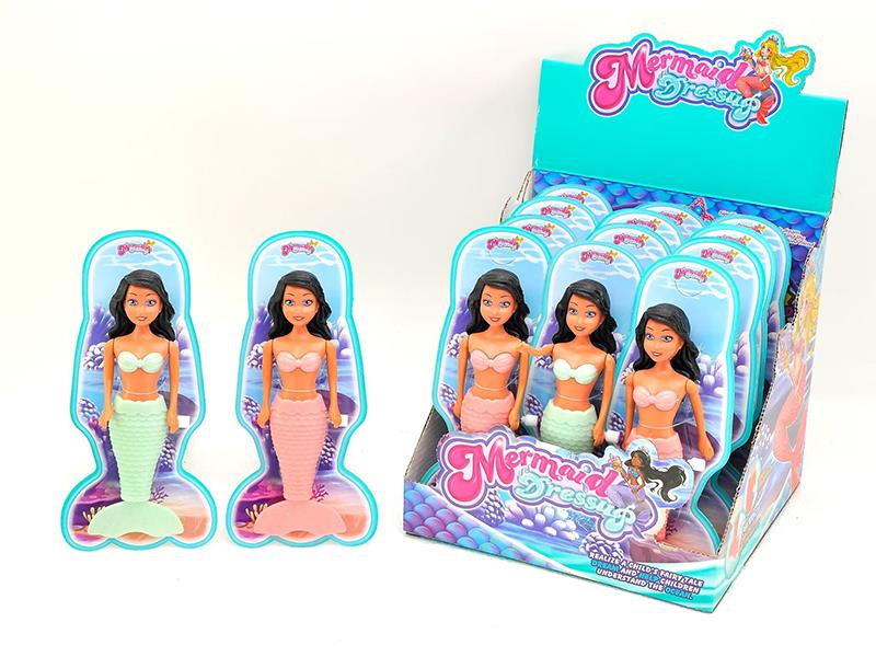 Wind Up Wag Tail Pearly Lustre Mermaid Set(7 Inch)12pcs