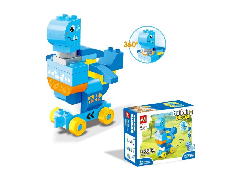 Building Blocks: Blue Dinosaur (35 Pieces)
