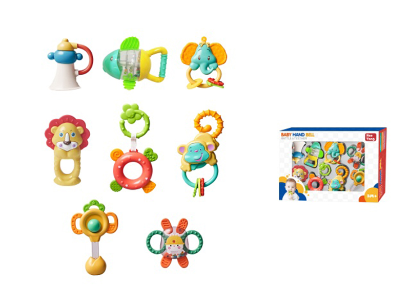 Baby Rattle Teether 8PCS