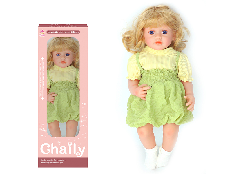 55CM Soft Glue Reborn Baby Doll(Machine Hair Transplant)With Diaper, Birth Card