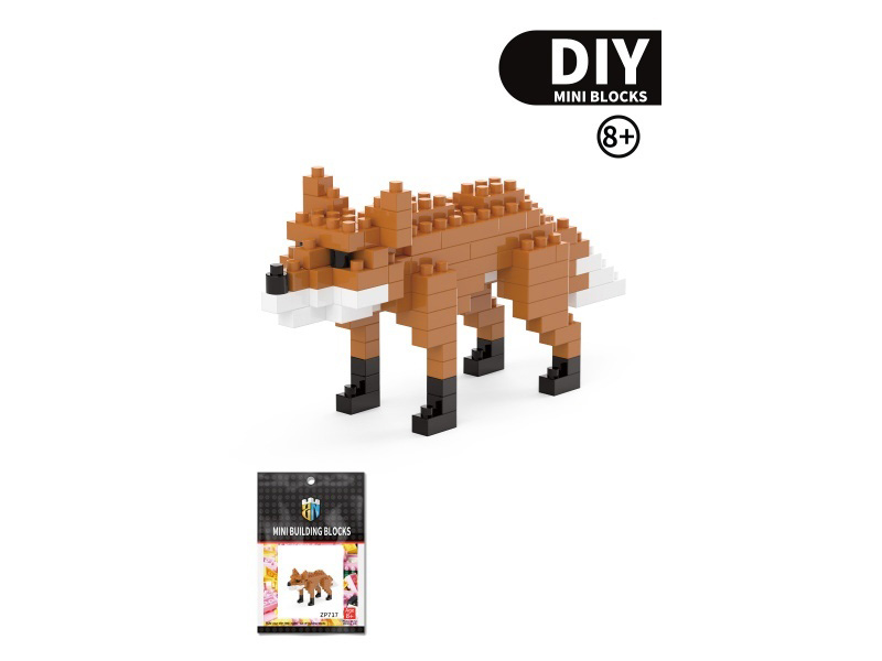 116 PCS Of Fox Animal Building Blocks