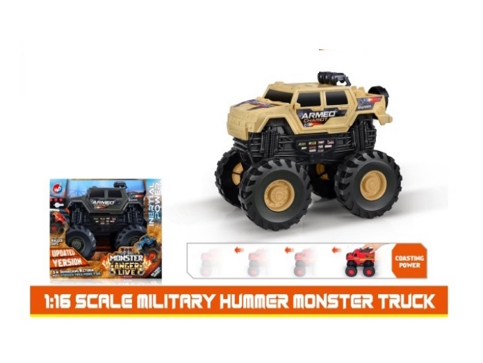 1:16 Fire Wheel Military Hummer Inertia Vehicle