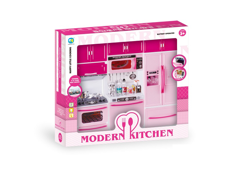 Pink Solid Color Kitchen And Kitchenware Set