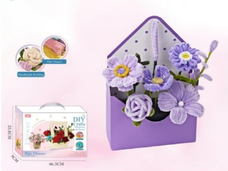 Diy Purple Note Twisty Stick Gift Box Bouquet