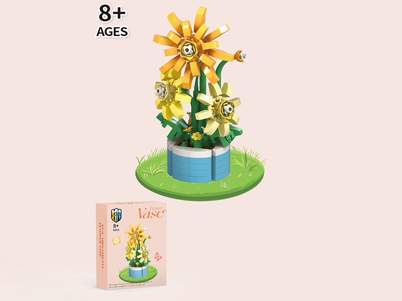 Daisy Building Block Flower Potted Plant Series 450PCS