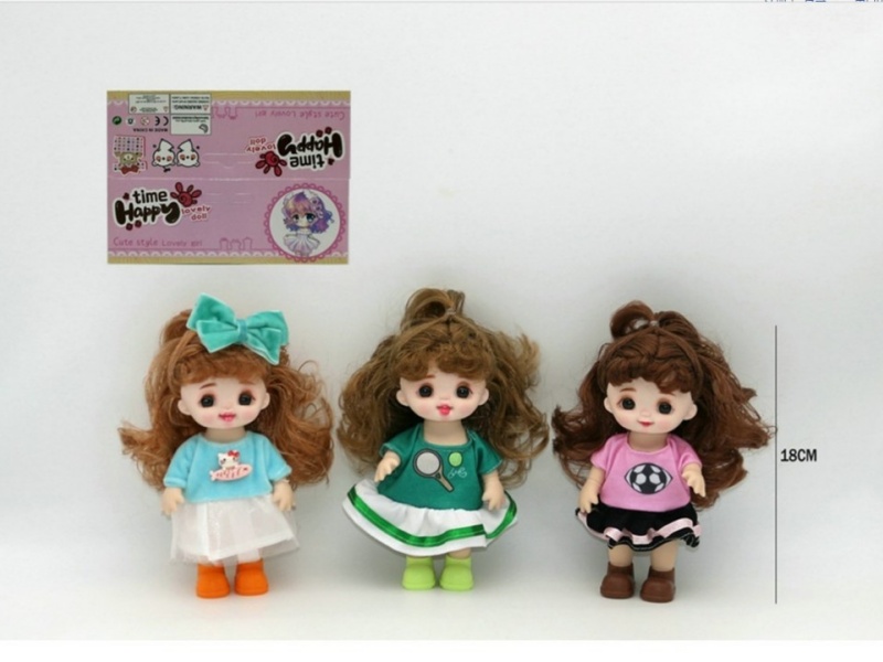 7-Inch 18Cm Eco-Friendly 13-Joint 3D True Eyeball Cute Kid Peach-Flavored Meatballs