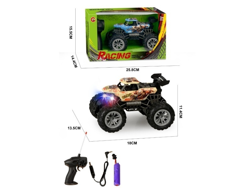 1:22 Four-Way Light Skeleton Remote Control Car