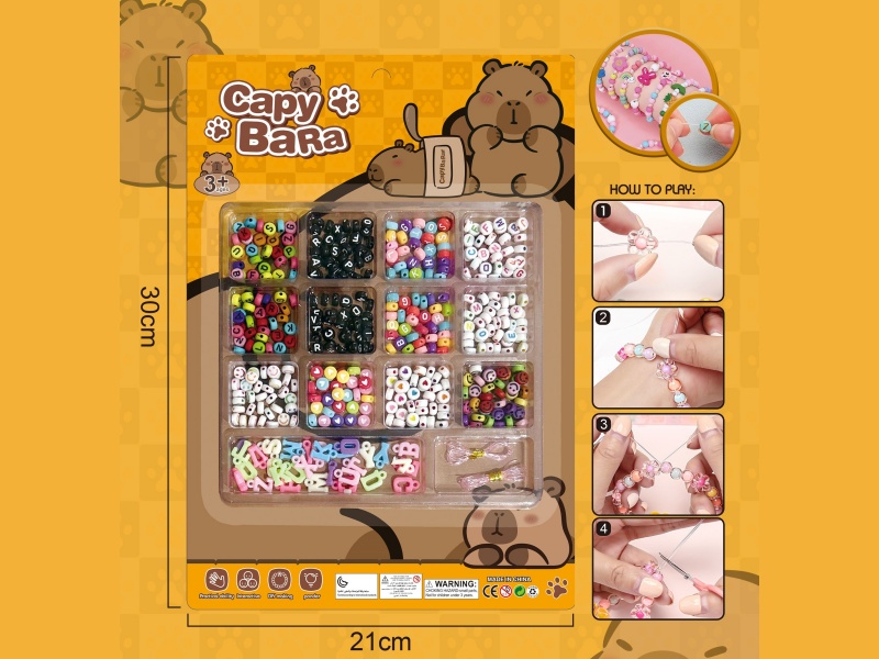 Kabibala Diy Beaded Jewelry, Square 14-Grid Multi-Color Beaded With 2 Threads