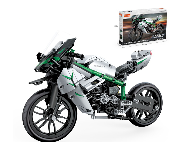Puzzle Building Blocks/Tech Parts Series/Chuanqi Heavy Motorcycle 600Pcs