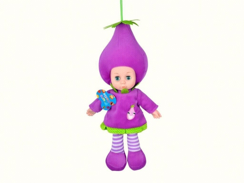 14-Inch Eggplant Fruit Doll With Music