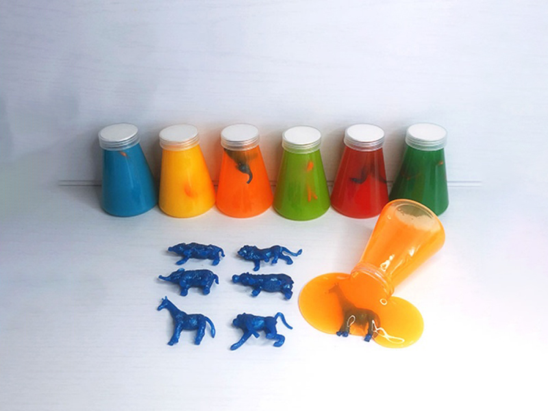 Conical Flask Tpr Soft Rubber Wild Animal Slime Sand Skin Mud