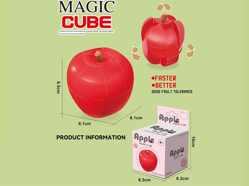 Apple Cube (Fruit Cube Puzzle 3D Irregular Cube)
