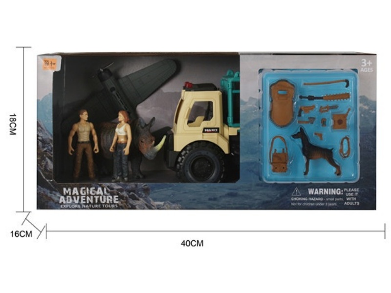 The Character + Truck + Rhino + Shield Accessory Set (2 Mixed Outfits) Can Be Worn