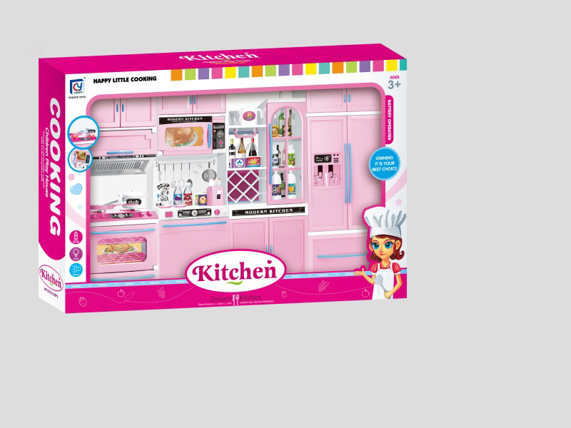 Pink Solid Color Kitchen And Kitchenware Set
