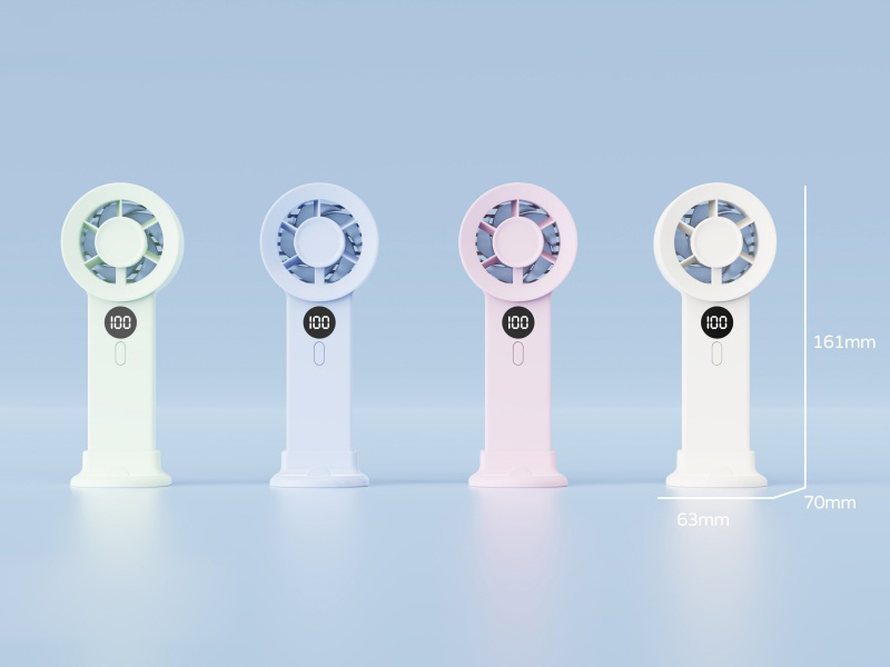 Handheld Fan With Digital Display